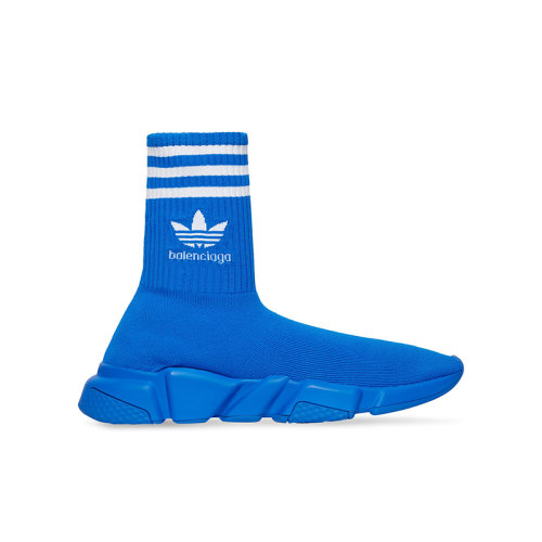Balenciaga/巴黎世家 22年秋冬新款 ADIDAS联名Speed系列 女士蓝色高性能3D针织面料高帮运动鞋717589WBDV14090