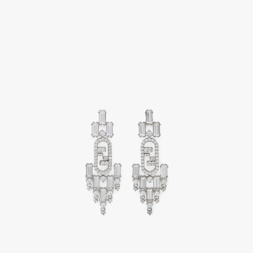  FENDI芬迪 22年秋冬 女士 耳环 银色耳环 8AH849AHTWF035M