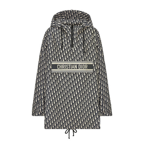 DIOR/迪奥 蓝色和本色Dior斜纹提花工艺塔夫绸提花 女卫衣117C10A2970_X5803