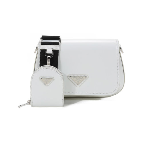 PRADA/普拉达  女士皮革单肩斜挎包带挂饰零钱包 1BD275 ZO6