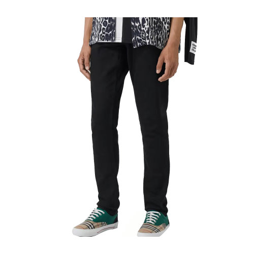 Burberry/博柏利 黑色直版剪裁男士牛仔裤