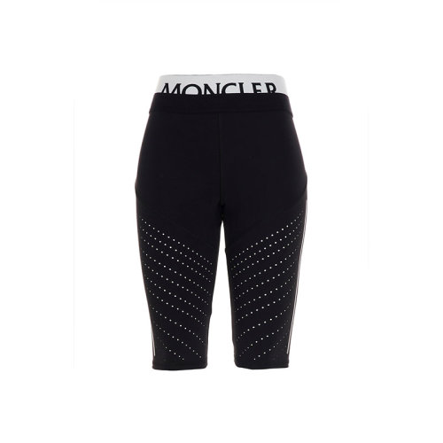 Moncler/蒙克莱  徽标带 黑色女士锦纶打底裤 8H74410899A6999