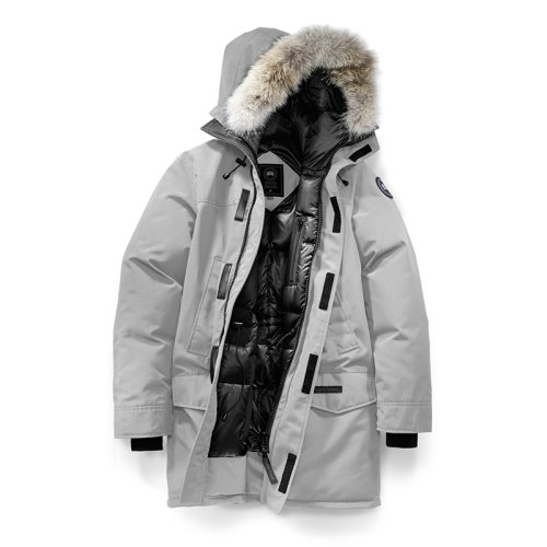 CANADA GOOSE/加拿大鹅   LANGFORD黑标系列 男士银桦色连帽毛边防风派克大衣2062MB-BA
