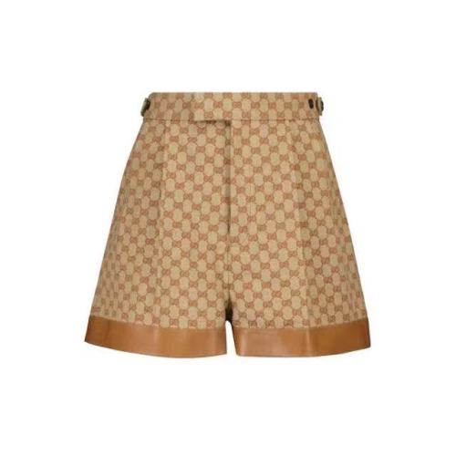 GUCCI/古驰  新款百搭亚麻混纺女士短裤661565Z8AOA2254【主推】