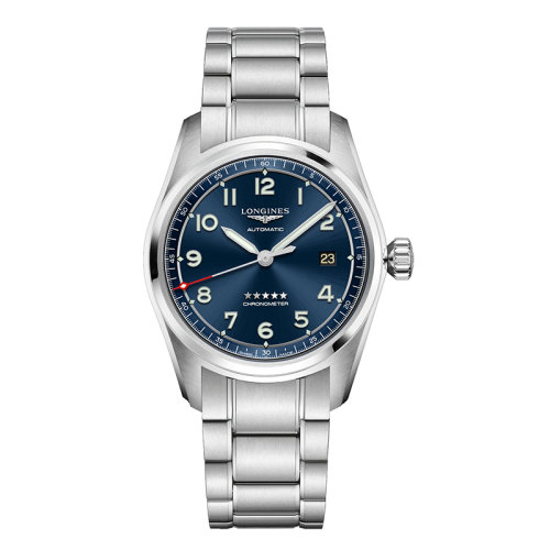 LONGINES/浪琴 先行者系列 男士阳光蓝自动机械精钢表壳和表带腕表40毫米L3.810.4.93.6