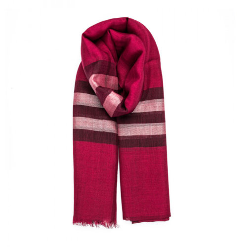 BURBERRY/博柏利 男女通用 中性经典格纹桑蚕丝配羊毛流苏围巾围脖丝巾 3996046