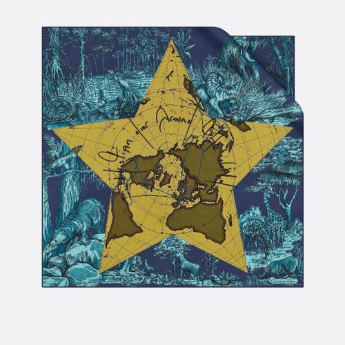  DIOR迪奥 22年秋冬 女士 丝巾 Dior 印花方巾 15DAW090I604_C546 预定商品1-3周发货