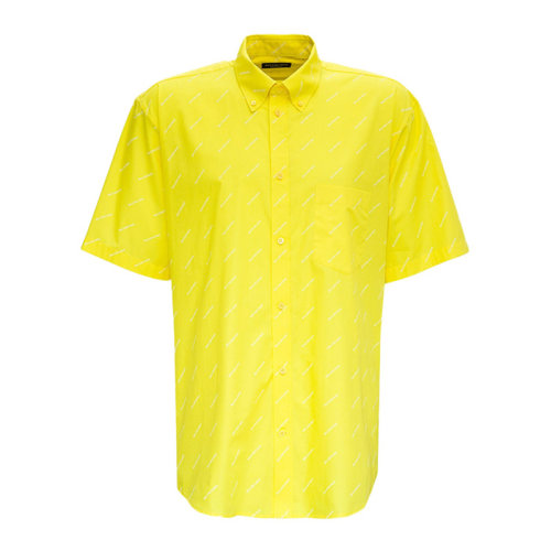 Balenciaga/巴黎世家  男装 服装 棉质logo图案时尚   男士短袖衬衫