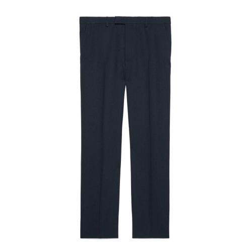  GUCCI古驰 22年秋冬 男士 Gucci HA HA HA特别系列斜纹织物长裤 726333 Z798C 4588