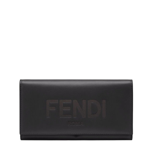 FENDI/芬迪  男士黑色小牛皮FENDI ROMA徽标长型钱包7M0264AFCLF0GXN