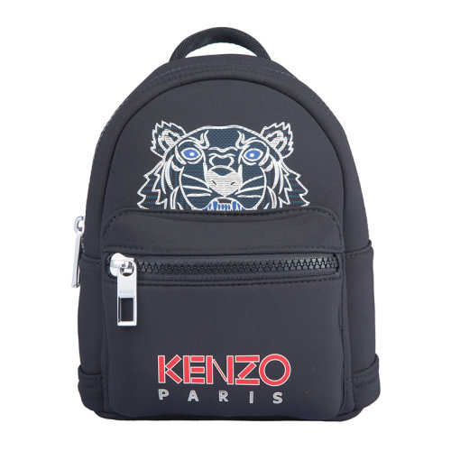 KENZO/高田贤三 男士聚酯纤维黑色虎头图案时尚休闲双肩包背包男包 FA55SF301F22-99