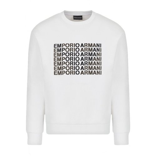  Emporio Armani/安普里奥阿玛尼 男士白色棉质卫衣 6K1M62 1JHSZ 0100 PLFSX