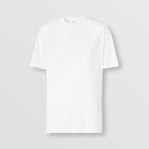  BURBERRY 22年秋冬 女士 V 字纹裁片丝质平织 T 恤衫 80545221