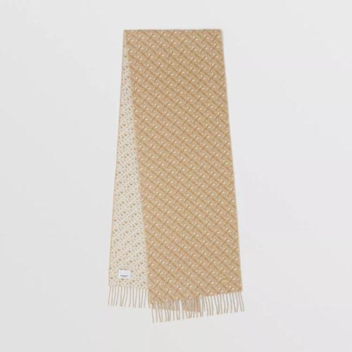  BURBERRY 22年秋冬 女士 专属标识提花羊绒围巾 80496971