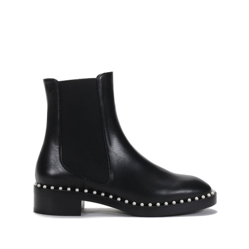 Stuart Weitzman/斯图尔特韦茨曼 女士织物配皮切尔西靴短靴 CLINE