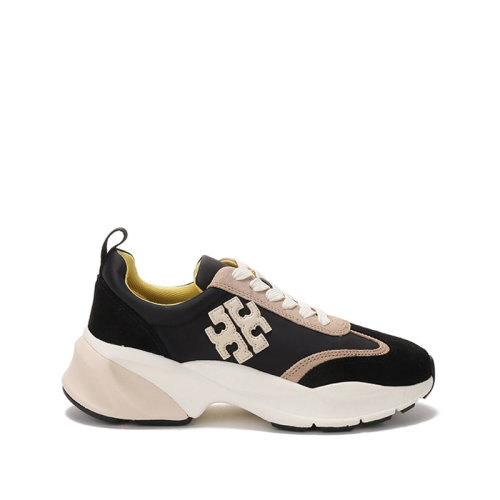 Tory Burch/汤丽柏琦 女士织物配皮GOOD LUCK系带休闲运动鞋 83833