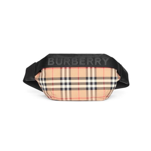 BURBERRY/博柏利 女士典藏米色中号 Vintage 格纹腰包