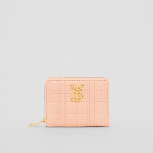  BURBERRY 22年秋冬 女士 Lola – 绗缝羔羊皮萝纳拉链钱夹 80561011