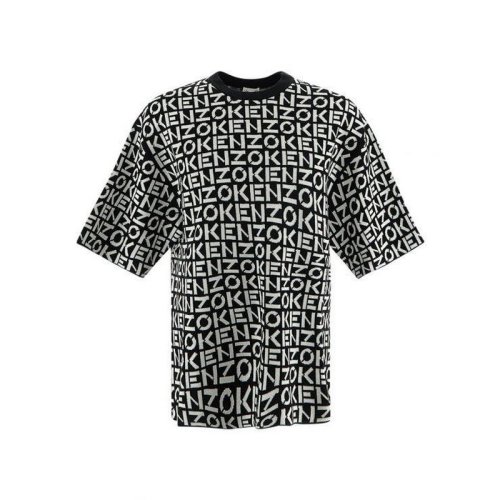  KENZO/高田贤三 男士黑色棉质短袖T恤 FC55PU6923SC 99 PLFSX