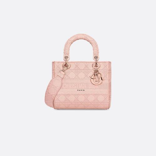  DIOR迪奥 22年秋冬 女士 手提包 中号 Lady D-Lite 手袋 M0565JREY_M957 预定商品1-3周发货