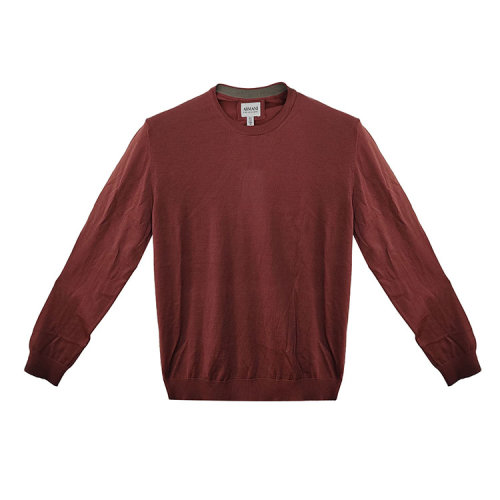 ARMANI COLLEZIONI/阿玛尼卡尔兹 深红色男士针织衫 SCM55M SC02M 353