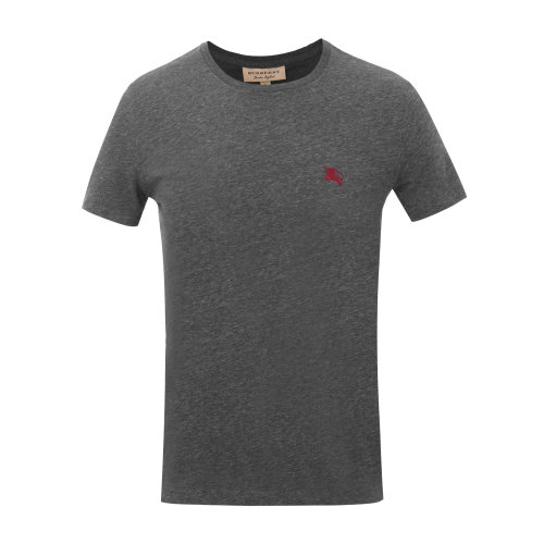 BURBERRY/博柏利 纯棉圆领深灰色男士短袖T恤 短袖 上装男装39742111