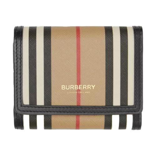  BURBERRY 22年秋冬 女士 小号标志性条纹环保帆布折叠式钱夹 80260031 预定商品1-3周发货
