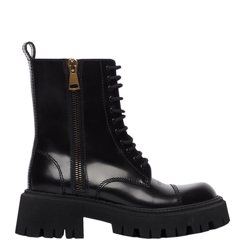 Balenciaga/巴黎世家 女士黑色光滑小牛皮军装靴617420WA8E91000