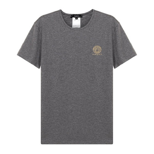 VERSACE/范思哲男士纯色棉质经典美杜莎头像印花装饰柔软弹力圆领上衣短袖T恤 AUU01005-A232741 多色可选