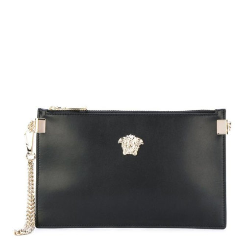 VERSACE/范思哲 男士黑色美杜莎头像小牛皮手拿包 DP8F162-DVITX-D41OC