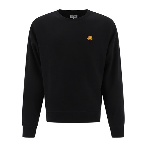 KENZO 高田贤三 男士 服装 黑色圆领虎头刺绣LOGO棉质卫衣 男卫衣