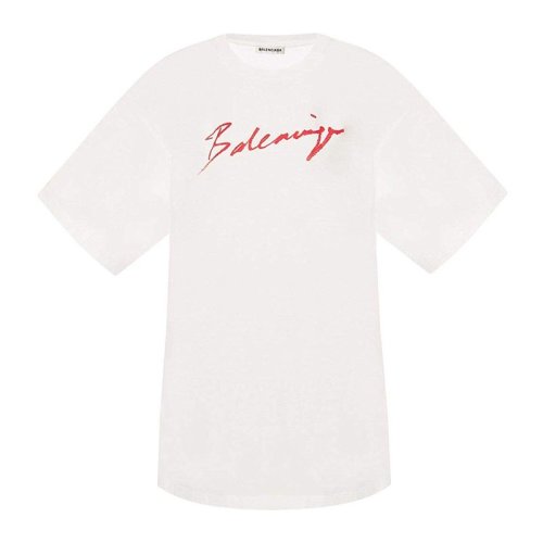  Balenciaga/巴黎世家 女士白色棉质短袖T恤 583218 TFV63 9783 PLFSX