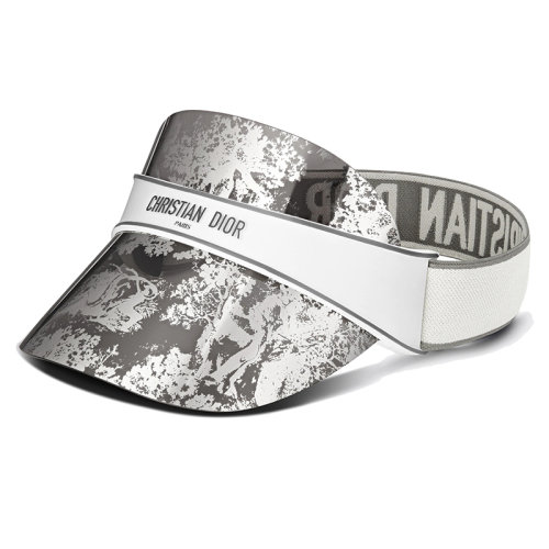 DIOR/迪奥 22年春夏新款 DIORCLUB V1U系列 女士灰色镜面面料饰银色茹伊印花遮阳帽CLUBV1UXT_96A8