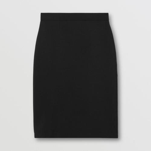  BURBERRY 22年秋冬 女士 马海毛混纺铅笔裙 80554471