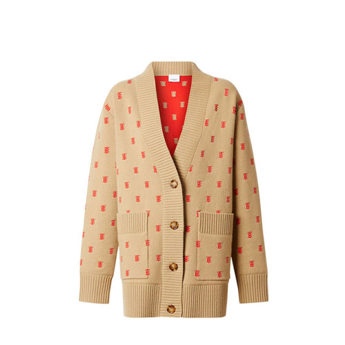 BURBERRY/博柏利  巴宝莉女装女士混色羊毛时尚百搭长袖针织衫/毛衣外套  80210321  GMH0010D