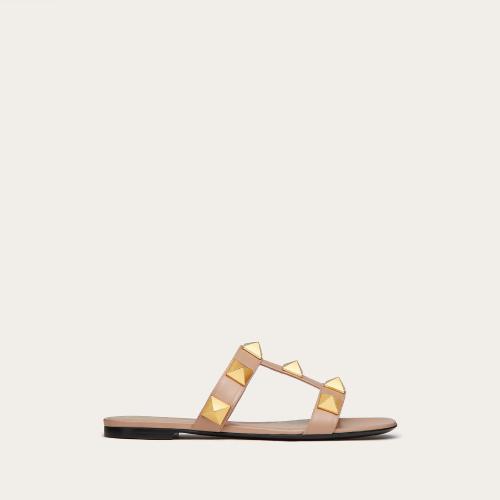  VALENTINO华伦天奴 22年秋冬 女士 平底凉鞋 CLAQUETTES ROMAN STUD EN VEAU 2W2S0BU9ZWMGF9