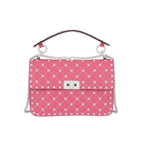 Valentino/华伦天奴 女士 时尚百搭 女包 小羊皮铆钉链条斜挎包单肩包 PW2B0122RVH 0HO HJH0015X