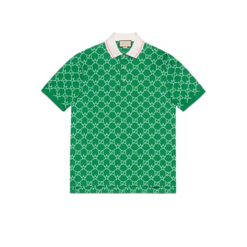  GUCCI古驰 22年秋冬 男士 GG弹力棉Polo衫 696071 XJEE9 3129