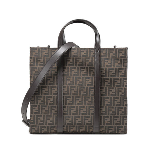 FENDI/芬迪 男士织物配皮手提单肩包托特包购物袋 7VA390 AG0M