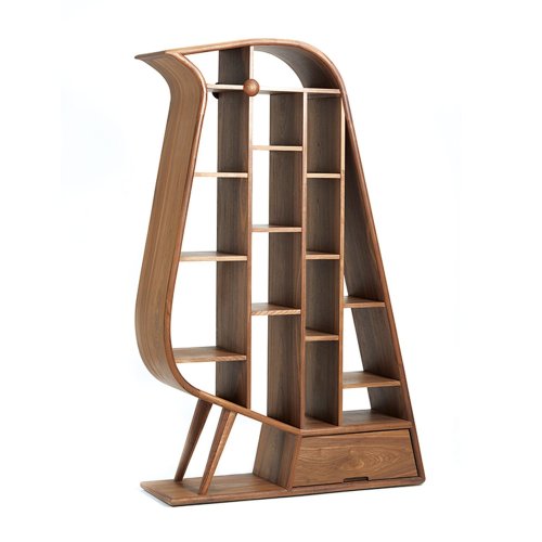 MINGAN/明暗 北美黑胡桃木 实木家具 栖息鸟置物架