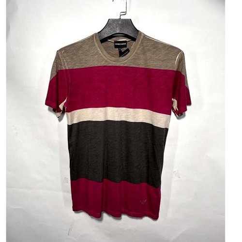 Emporio Armani/安普里奥阿玛尼 紫灰拼色男士短袖T恤