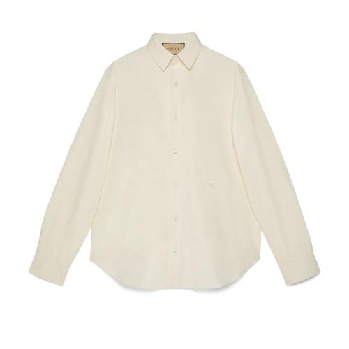  GUCCI古驰 22年秋冬 男士 刺绣棉质府绸衬衫 723698 ZAMA2 9213