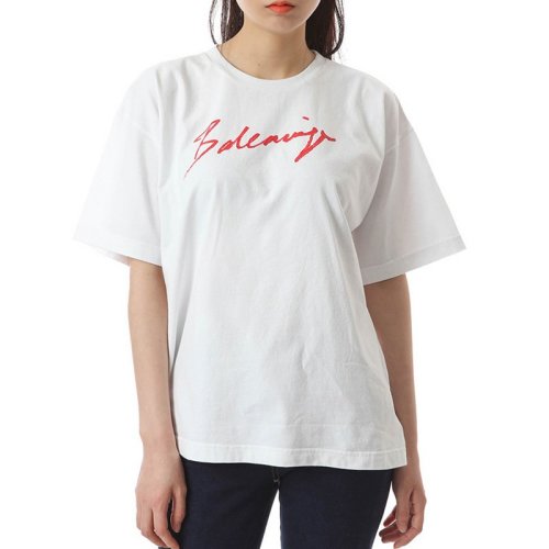  Balenciaga/巴黎世家 女士白色棉质短袖T恤 583212 TFV63 9783 PLFSX