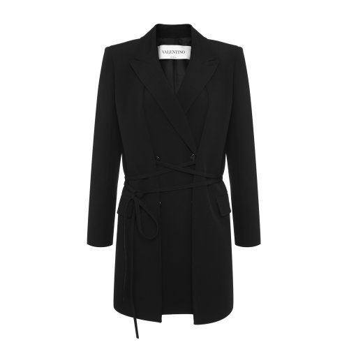 Valentino/华伦天奴 女士轻质真丝羊毛混纺西装外套 UB0CE2305VP0NO 20年秋冬