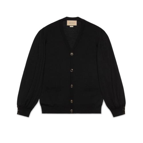  GUCCI古驰 22年秋冬 女士 超细羊毛开衫 695848 XKCBW 1000