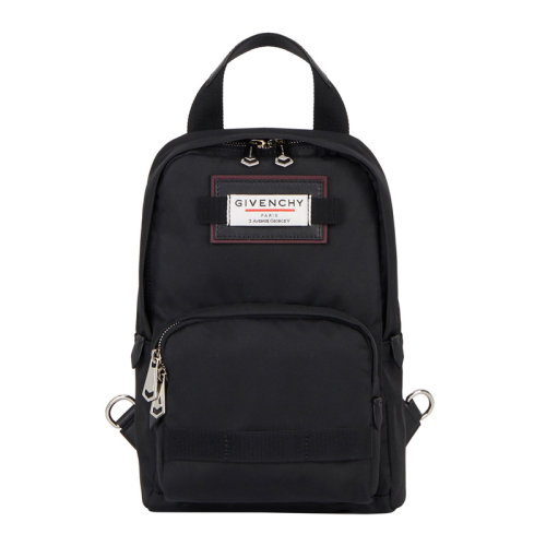 Givenchy/纪梵希 男士黑色锦纶时尚休闲胸包斜挎包