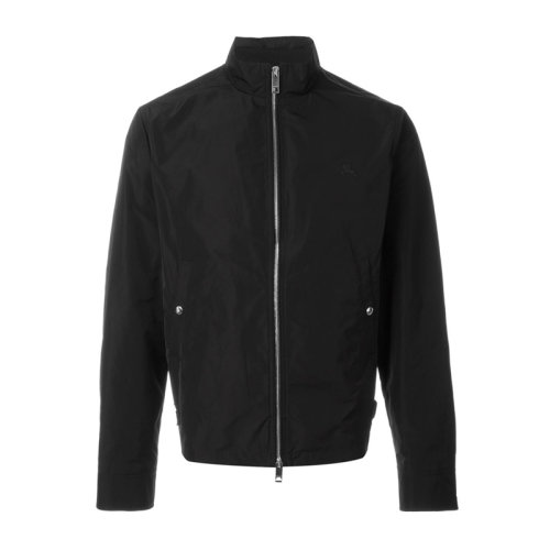 Burberry/博柏利  男士黑色修身铁标战马休闲夹克外套