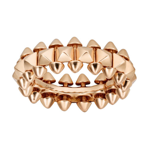CARTIER/卡地亚 CLASH DE CARTIER系列 18K金玫瑰金子弹头铆钉中号戒指  B4229900