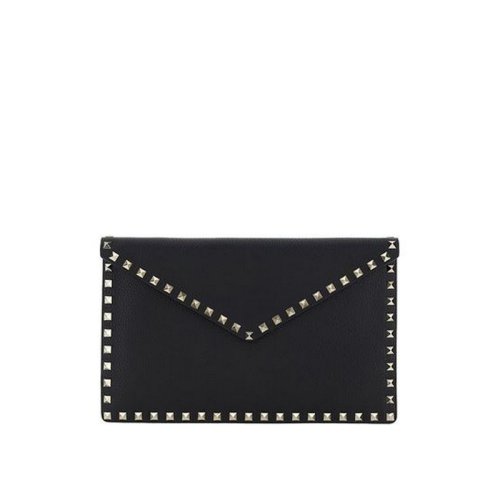  Valentino/华伦天奴 女士黑色皮革手拿包 VW2P0P56 VSH 0NO PLSX