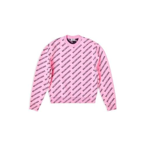  BALENCIAGA巴黎世家 22年秋冬 女士 长袖T恤 mini allover logo sweater 704428T32335231